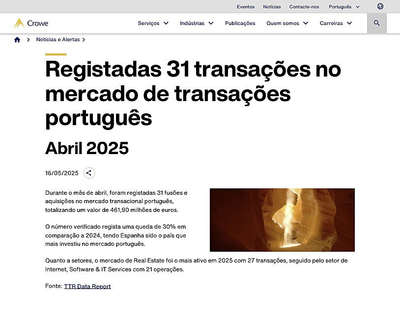 Registadas 31 transaes no mercado de transaes portugus